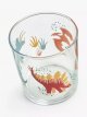 Dinosaur Print Glass Tumbler, 380ml, Clear/Multi
