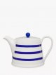 Harbour Striped 4 Cup Teapot, White/Blue, 1.1L