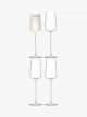 Glass Champagne Flute, Set of 4, 230ml, Clear