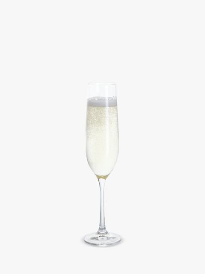 Entertain Glass Flute, Set of 4, 190ml, Clear