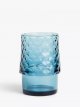 Fish Stacking Glass Tumblers, Set of 4, 220ml, Teal